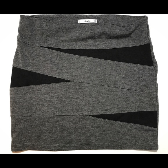 PAPAYA | Spliced Skirt, Grey -- S - Picture 4 of 4